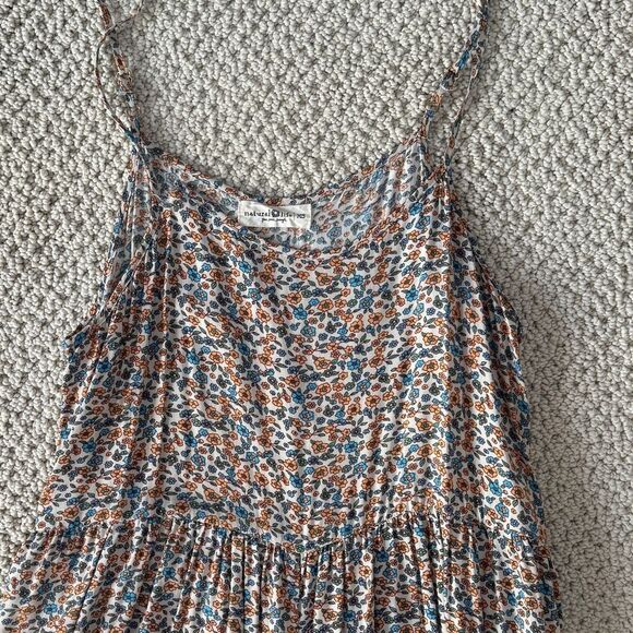 NATURAL LIFE Blue and Orange Bohemian (Zoe) Jumpsuit with adj straps- EUC! - Picture 10 of 14
